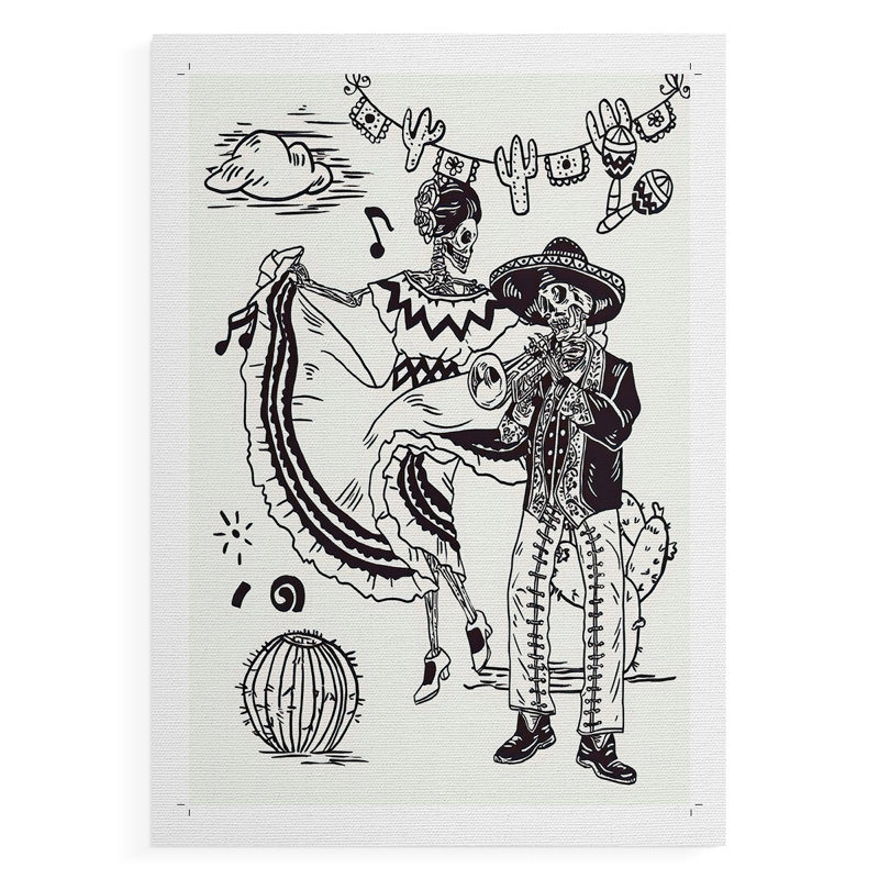 Jour des Morts Parade I - Impression sur toile seulement - NON-CADRE, H 36 po x l 24 po