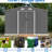 10x8 Ft Metal Foundation Outdoor Shed With Lockable Gate - Protected, All Weather, For Lawn, Gray Weather Pool Supplies Doors, Rust-, Gray, Patio-118823256-118823262