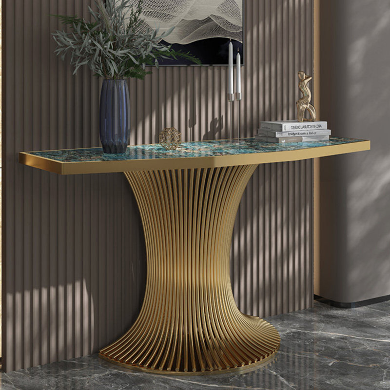 Console en pierre frittée de style italien, H 33,4 po x l 70,8 po x P 15,7 po