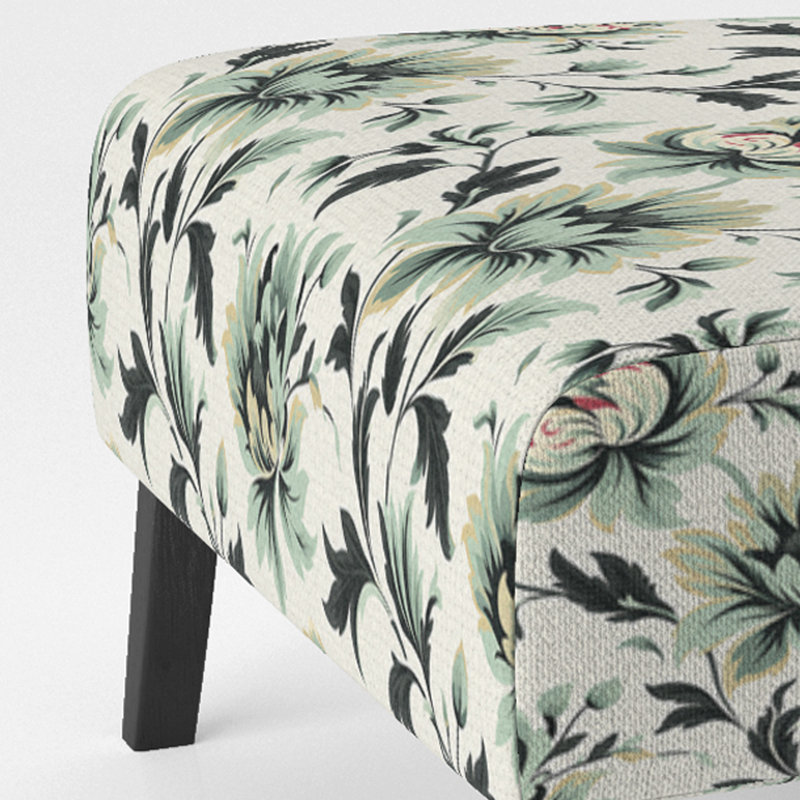 Fauteuil de chambre Green Elegant Damask Harmony