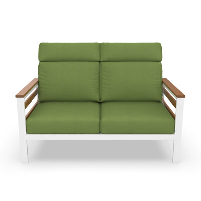Townsend Metal Outdoor Loveseat With Sunbrella Cushion