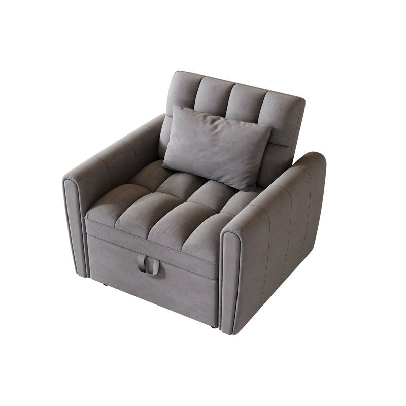 Canapé-lit pliable de grande taille avec dossier réglable, canapé simple en velours moderne, livré avec coussins pour un confort ultime