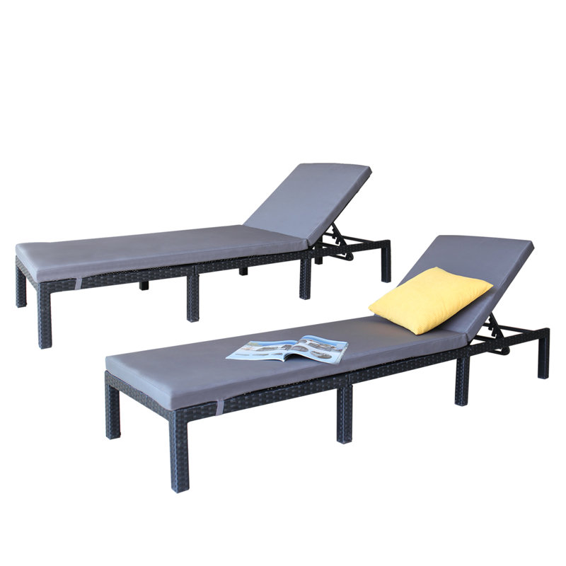 Chaise longue inclinable d'extérieur réglable Trajen