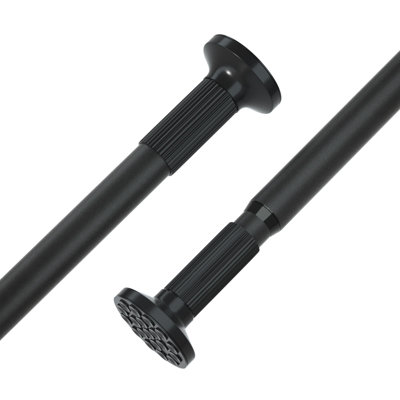 Tringle à rideaux tension 51-146 pouces, tringle à rideau sans ressort de perceuse, tringle en acier au carbone robuste à double face réglable, pôle de cloison réglable pour patio, fenêtre, extérieur, très long