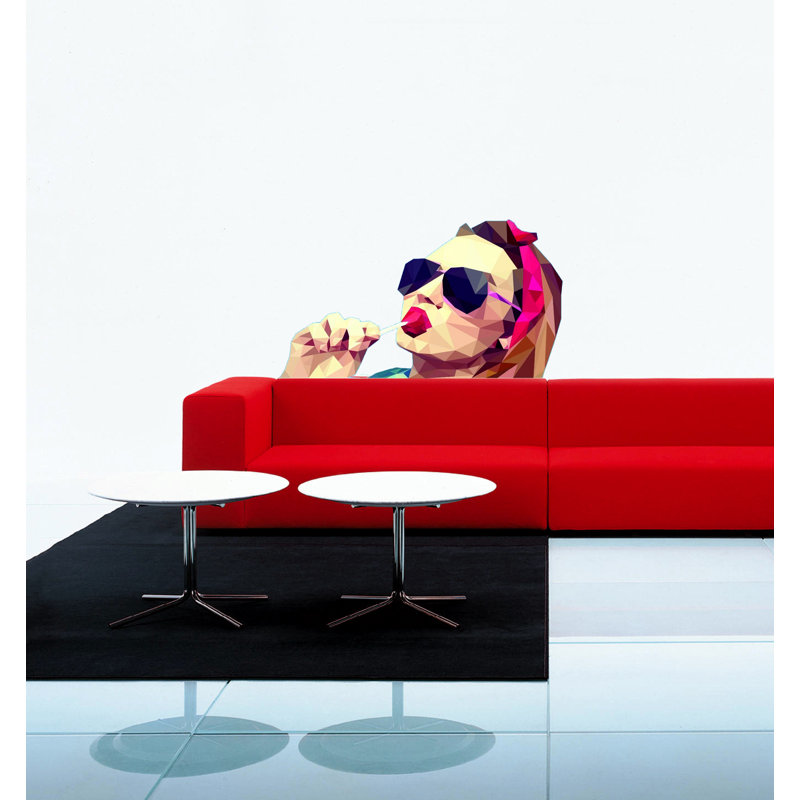 Adhésif décoratif polygonal stylish, H 46 po x l 33 po