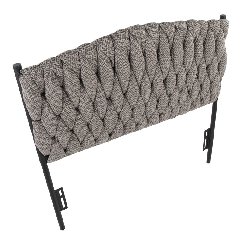 Tête de lit simple tapissier Maddison, Gris