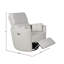 Fauteuil oscillant pivotant Frederik, givré Frederik-368355464