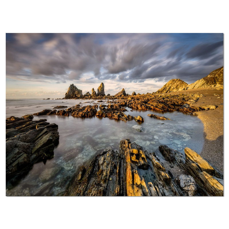 Atlantic Coast in Espagne - reproduction de photo sur toile tendue, H 30 po x l 40 po x P 1 po