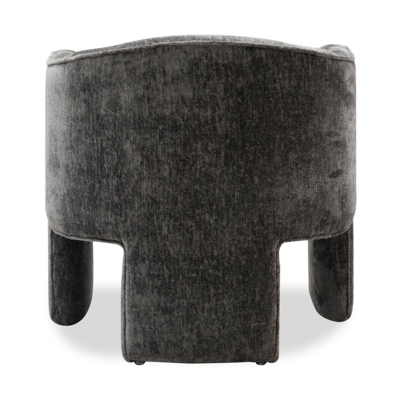 Chaise d'appoint Mezcal en cheniile martelé, Chenille noir