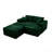73.4" Corduroy 2-Seater Compression Sofa with Ottoman, No Assembly Required, Foam & Independent Pocket Springs-1444038025