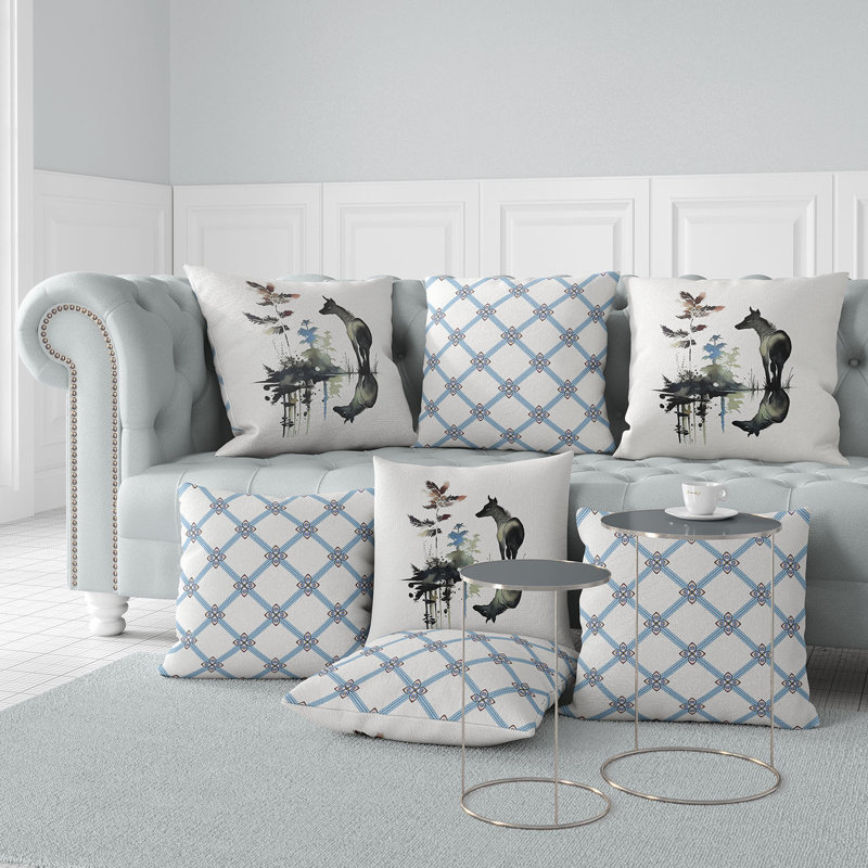 Wild Attire Floral Outdoor Reversible Throw Pillow, 18" x 18"