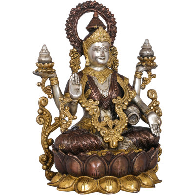 Kamalasana Déesse Lakshmi en laiton | Fait à la main | Fabriqué en Inde 