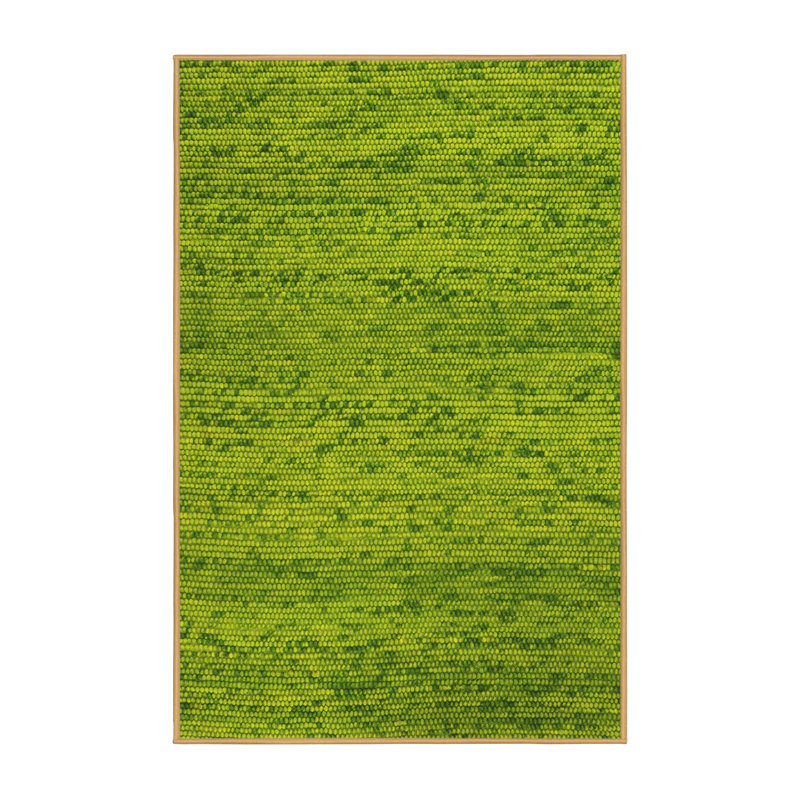 Tapis vert en laine et polyester tissé à la machine 8 pi x 10 pi Southwestern