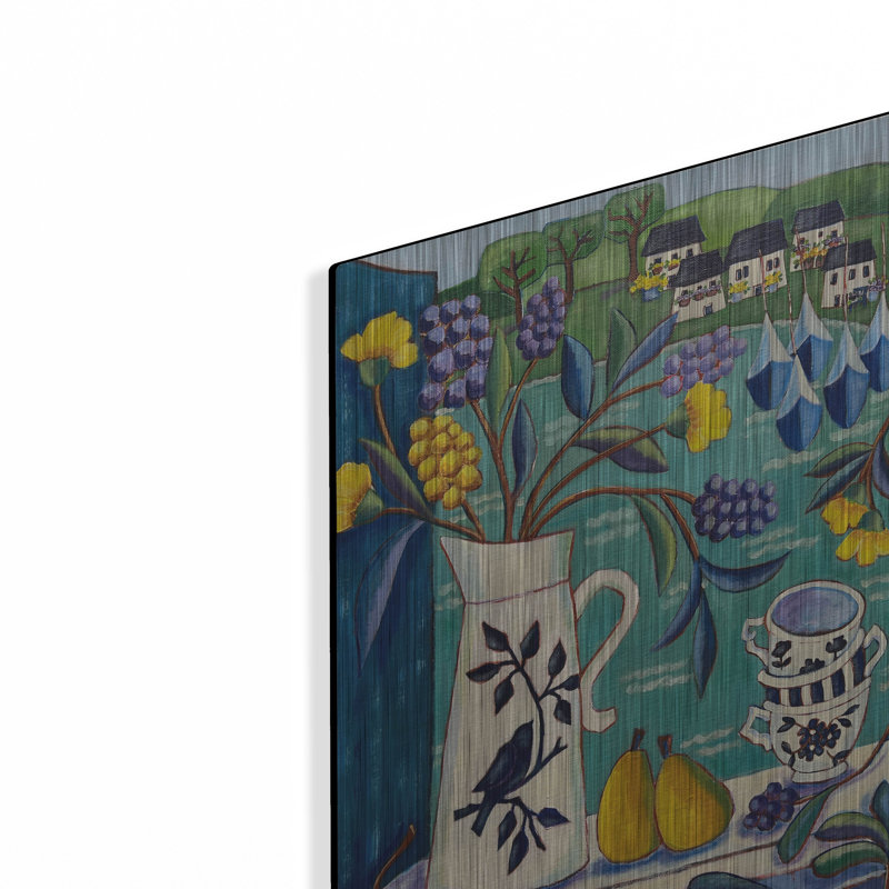 «Cottage by the Sea» par Holly Wojhan, art mural en métal, H 16 po x l 12 po