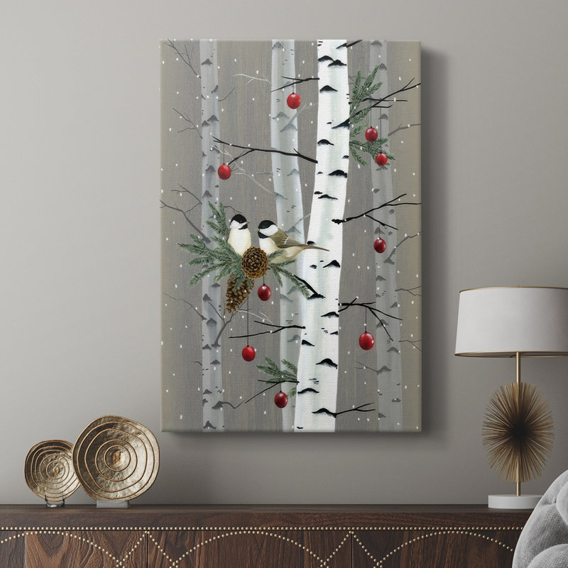 Birch Birds II - galerie sur mesure Cavas, H 18 po x l 12 po