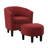 Anges Upholstered Barrel Chair with Ottoman-72831339