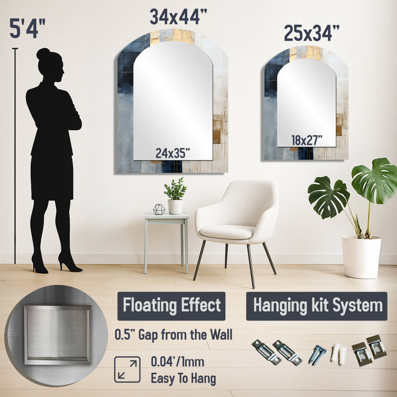 Miroir mural Rustic, 43" x 33"