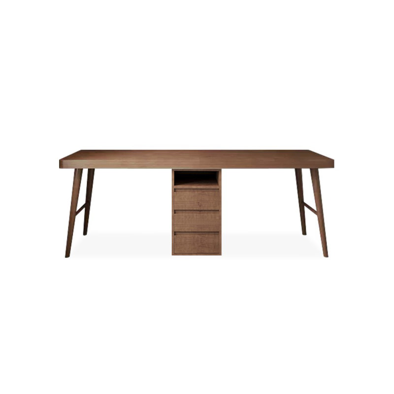 Bureaux rectangulaires en bois massif brun clair, H 29,53 po x l 78,74 po x P 31,5 po