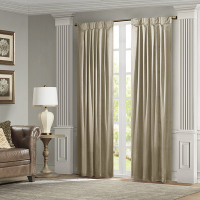 Pleat Curtain Panel With Tieback (Single) 52X84"