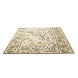 Morris Hand Tufted Wool Floral Area Rug in Beige