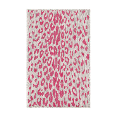 Pink Gray Samburu Indoor/Outdoor Safari Rug