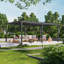 Pergola en aluminium avec auvent à persiennes-98944513-98944514
