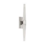 Sean Lavin Lassell 2-light single short wall sconce in polished nickel finish with crystal shades