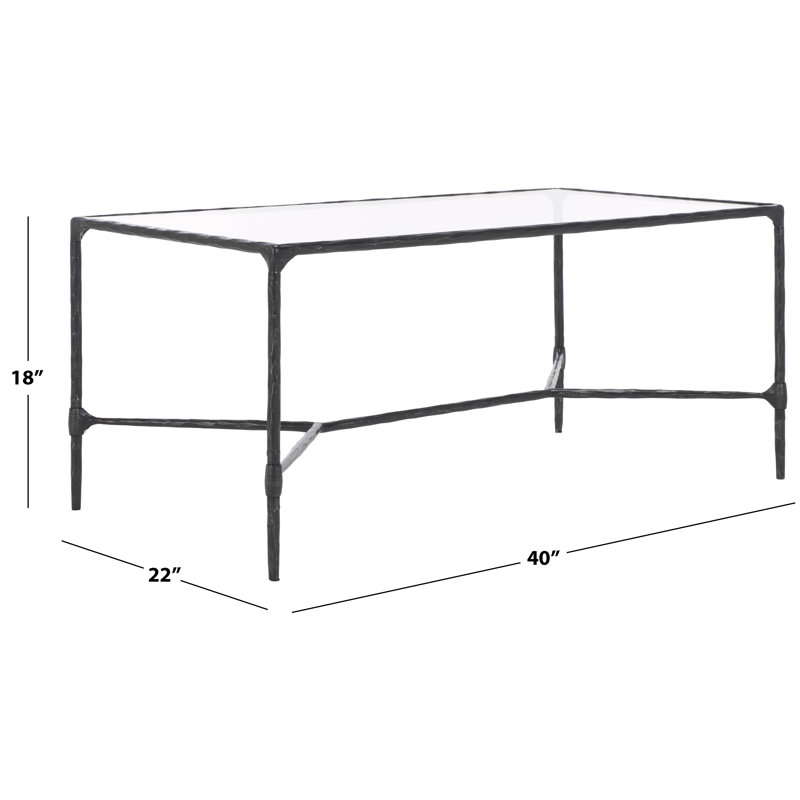 Isabellina Rectangular Coffee Table, Black