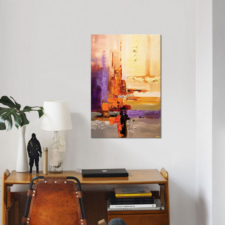«Swiger Orange Theory», reproduction sur toile, H 12 po x l 8 po x P 0,75 po, Pas de tapis, Toile tendue