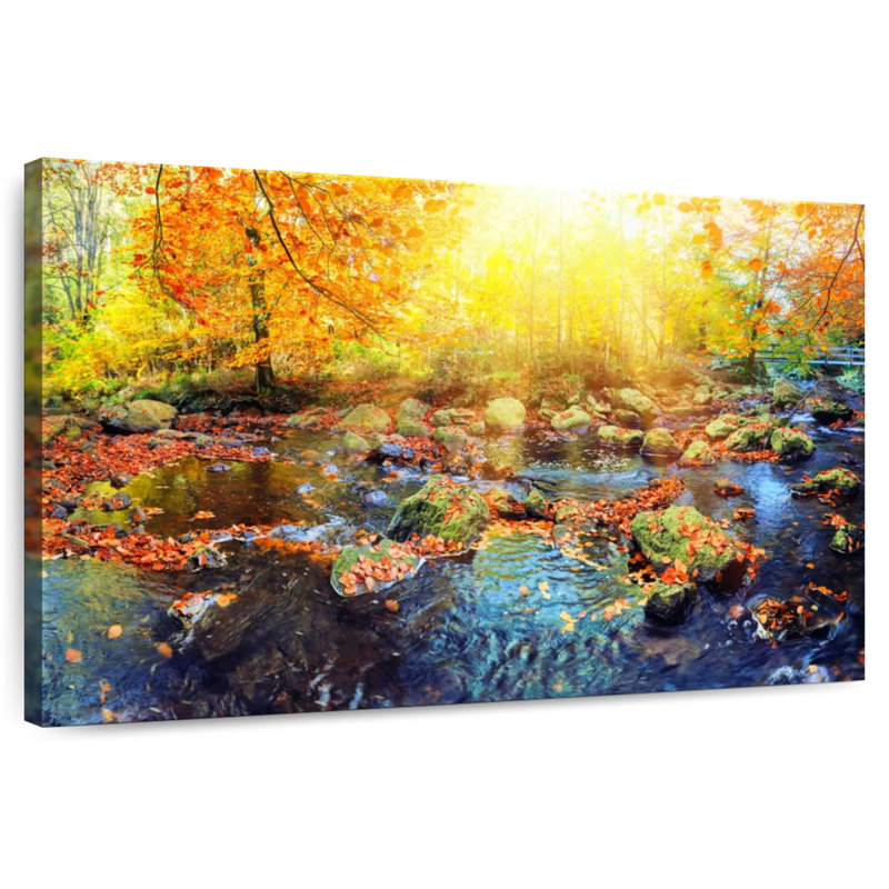 Alvord Autumn Forest Stream, H 8 po x l 12 po