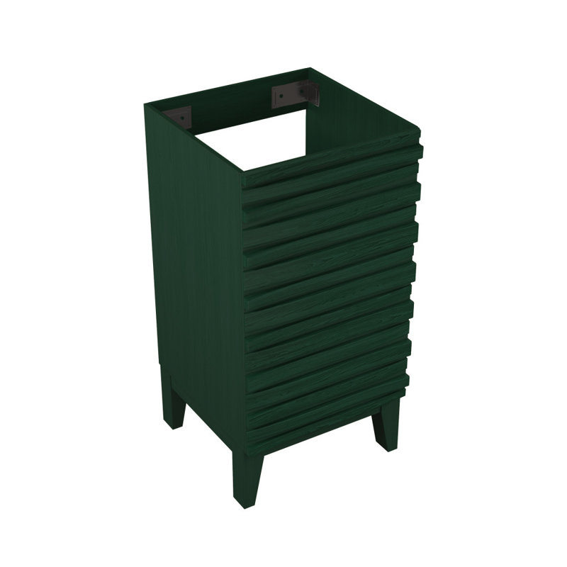 Meuble-lavabo autoportant 18 po sans plateau en chêne vert Cascade