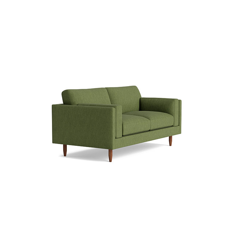 Skinny Fat Loveseat (70"), Performance Weave - Basil