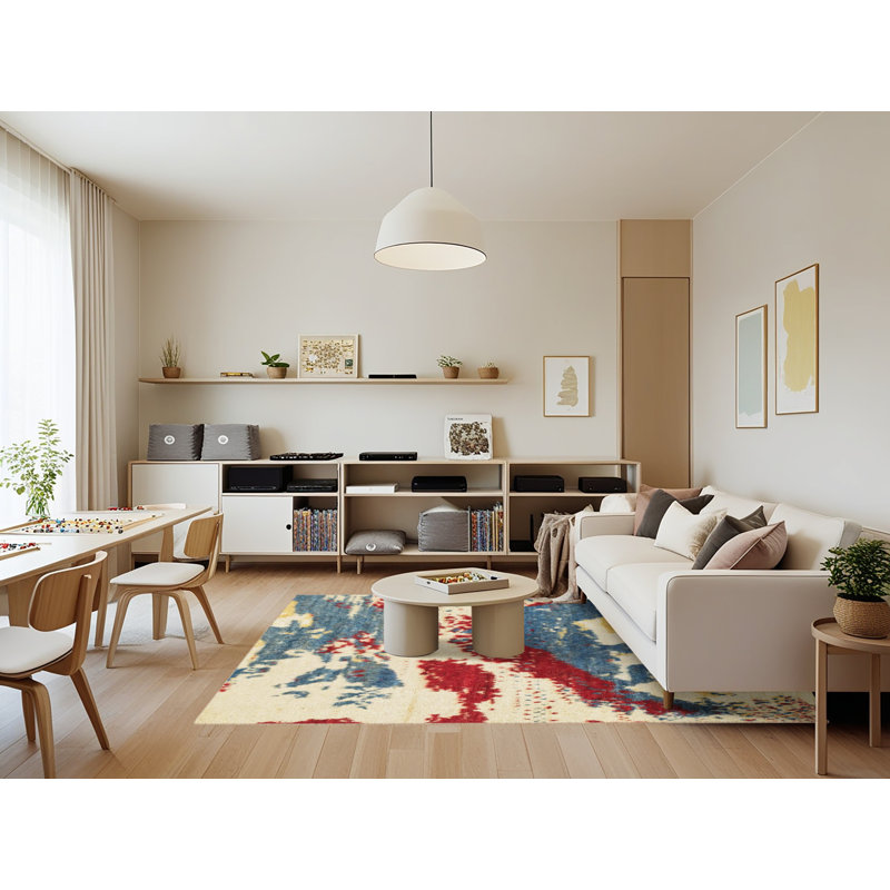 Tapis abstrait moderne 2550, Rectangle 7 pi x 9 pi