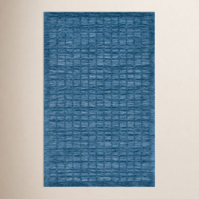 Caris Blue Hand-Loomed Geometric Rug