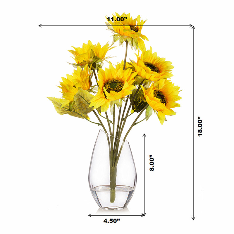 Centres de table en tournesol artificiels