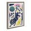 Mid Century Modern Tiger and Bird by Rachel Lee 3 Birdies Studio Framed Canvas Wall Art Print