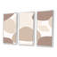 Shapes in Earth Tones I - 3 pièces, cadre flottant, impression sur toile-1340594898-1340594899