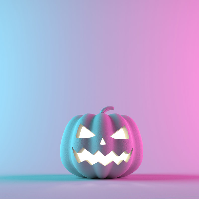 Halloween Pumpkin - Wrapped Canvas Print, 30cm H x 30cm W x 3.8cm D