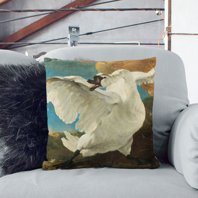 The Threatened Swan Scatter Cushion with Filling