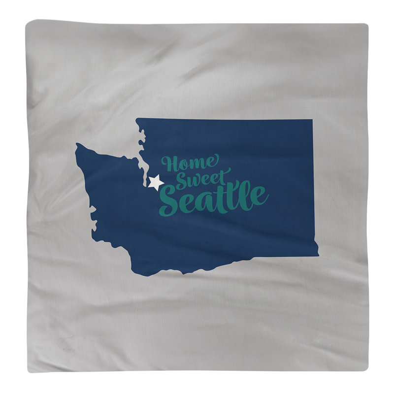 Serviette washington, Gris / Bleu marine, l 10 po x P 10 po, Coton