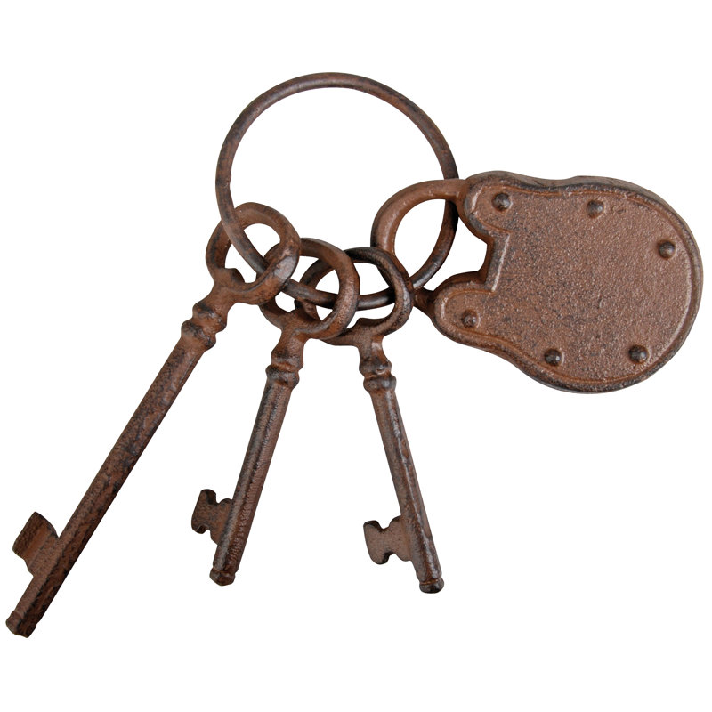 Cast Iron Keys with Padlock