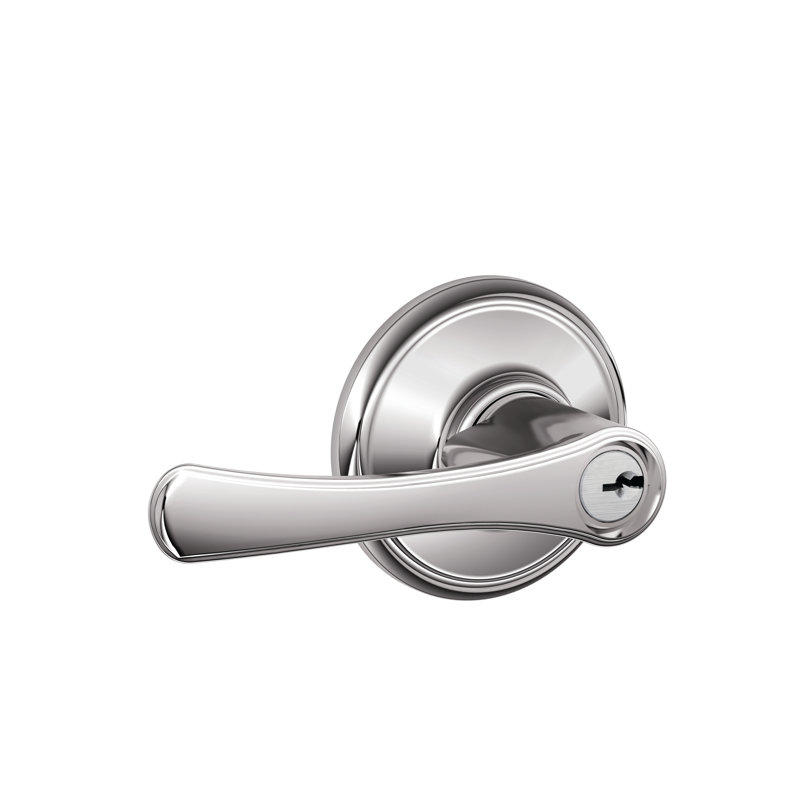 Avila Lever Keyed Entry Lock, Bright Chrome, Yes