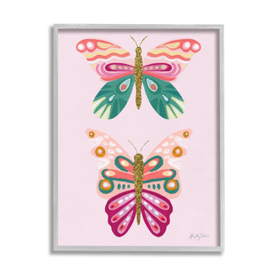 «Pretty Glittery Butterflies Collage» par Kelley Talent - impression