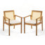 Chaise de salle à manger d'extérieur avec coussin Preston (ensemble de 2)