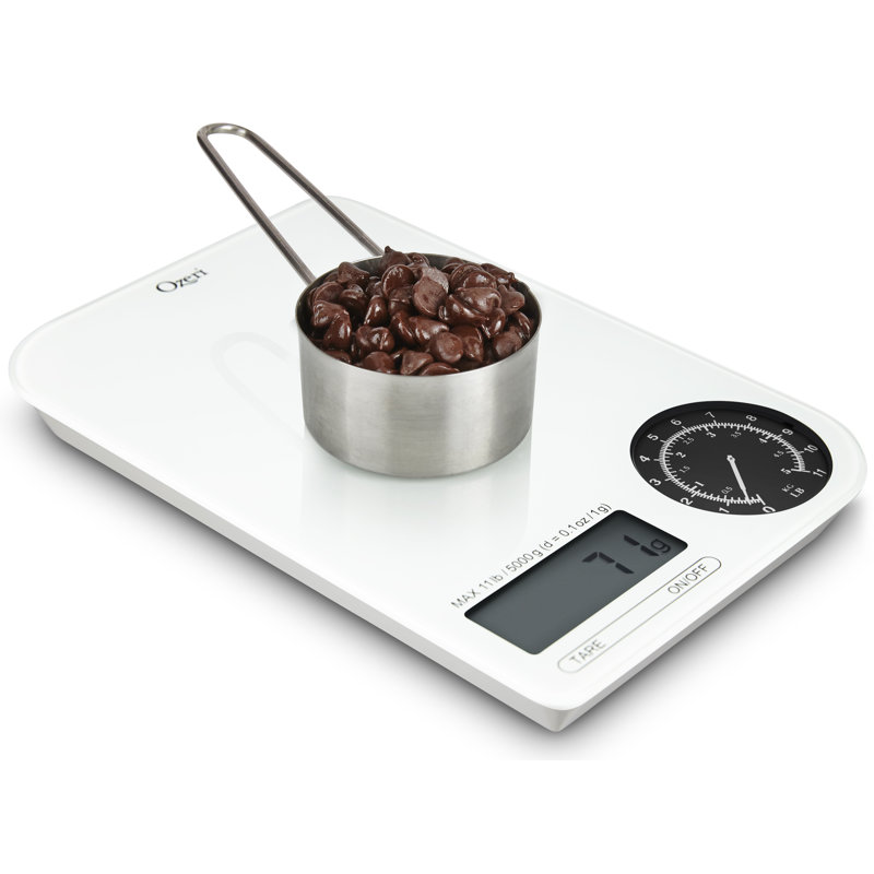 Balance de cuisine numérique Ozeri Rev avec cadran de poids électro-mécanique, Cadran noir