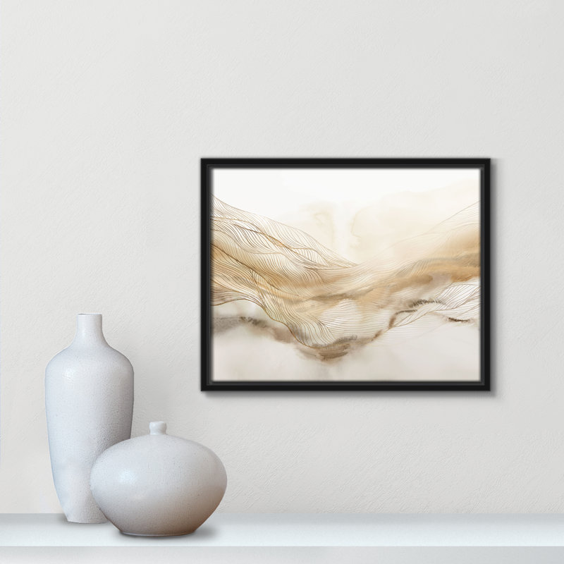 «Line Haze II», reproduction de paysage par Isabelle Z, Noir, H 12,5 po x l 15,5 po