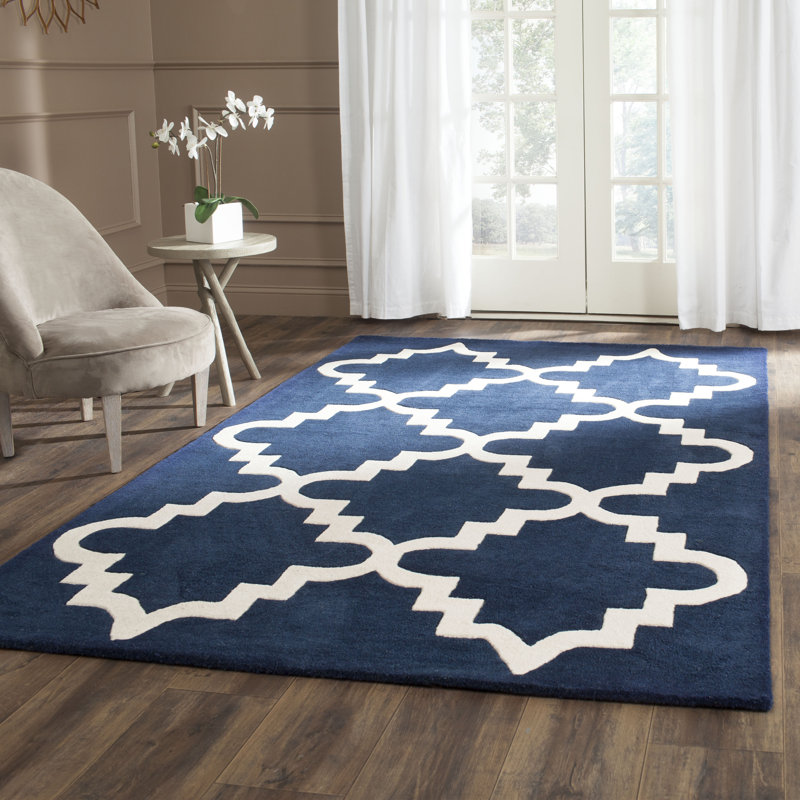 Carolene Hand Tufted Wool Geometric Rug, Rectangle 4' x 6'