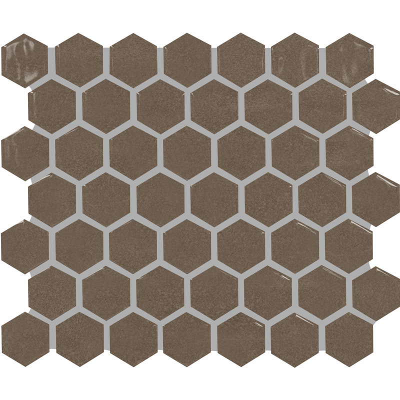 Carreau de mosaïque hexagonal en céramique 1-1 / 2 x 1-1 / 2 Itona (12 pièces par carton) (9,72 pieds carrés par carton)