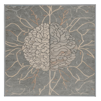 Tapis gris lavable à la machine