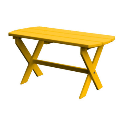 Table d'extérieur ovale pliante Keystone Amish Co., jaune citron